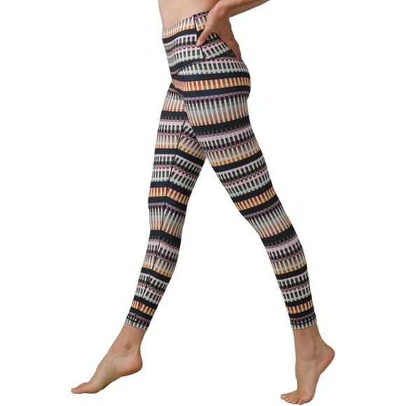 prAna Kimble Printed 7/8 Leggings Tivoli Size XS High Waist Multicolor Outdoor - Picture 1 of 16